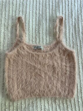 Arizona Jean Company Blush Fuzzy Cropped Tank